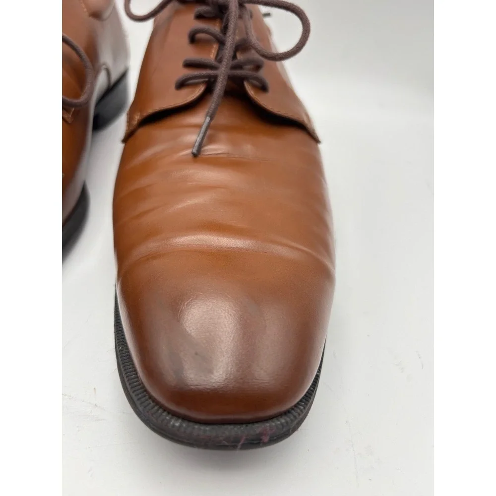 Alfani Andrew Men's Brown Dress Shoes Memory Foam Lace-Up Derby Size 11M